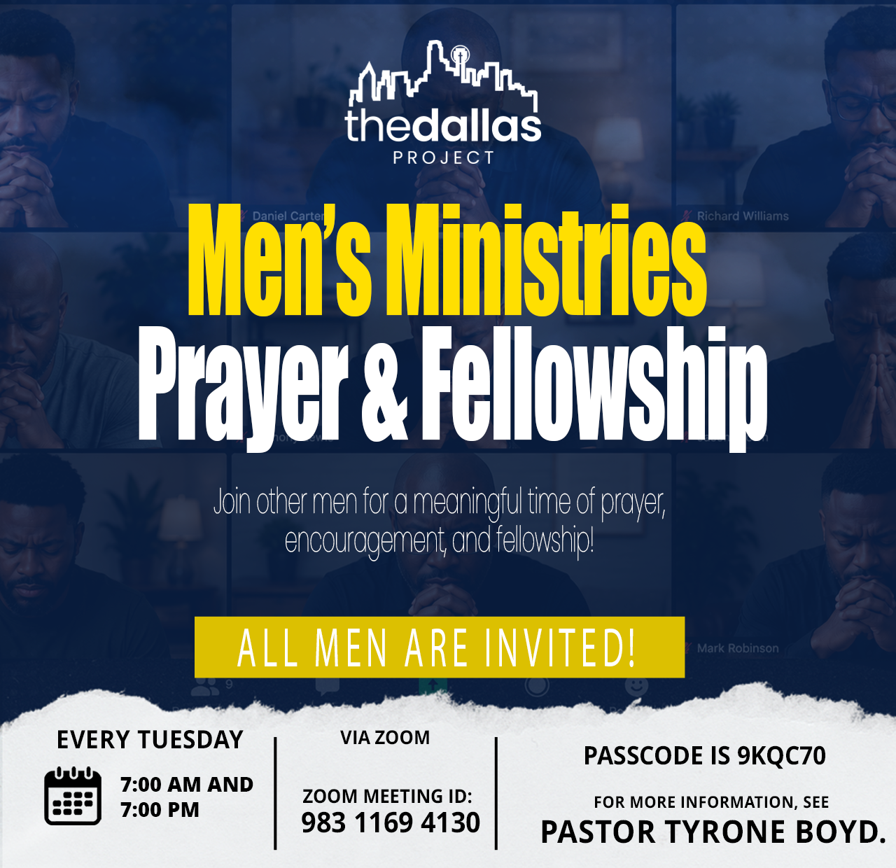 Men's Ministries Prayer and Fellowship